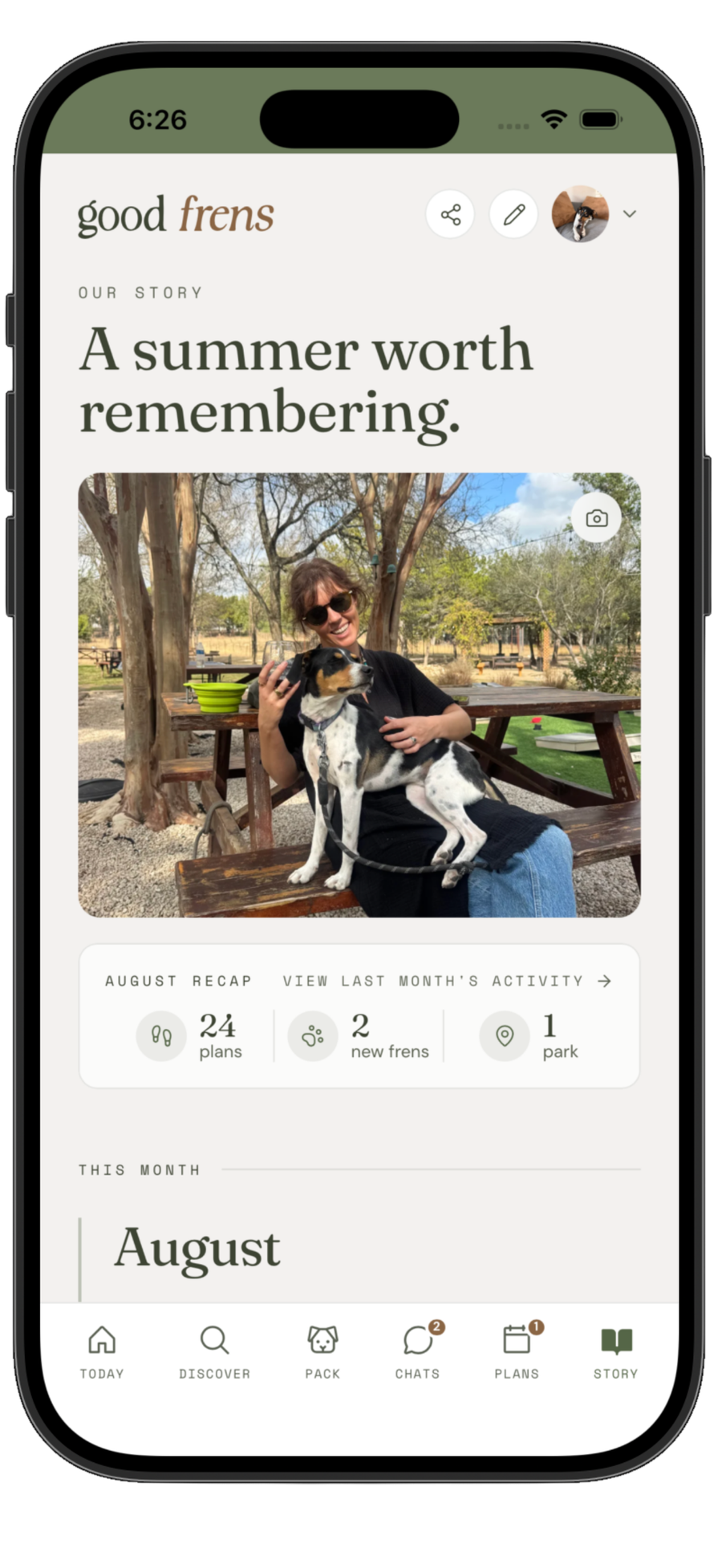 good frens app &mdash; Keep the story.